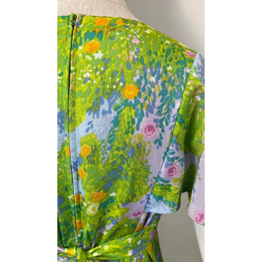 VINTAGE KUULEI HAWAII FLORAL 60'S MAXI DRESS S - Picture 12 of 15